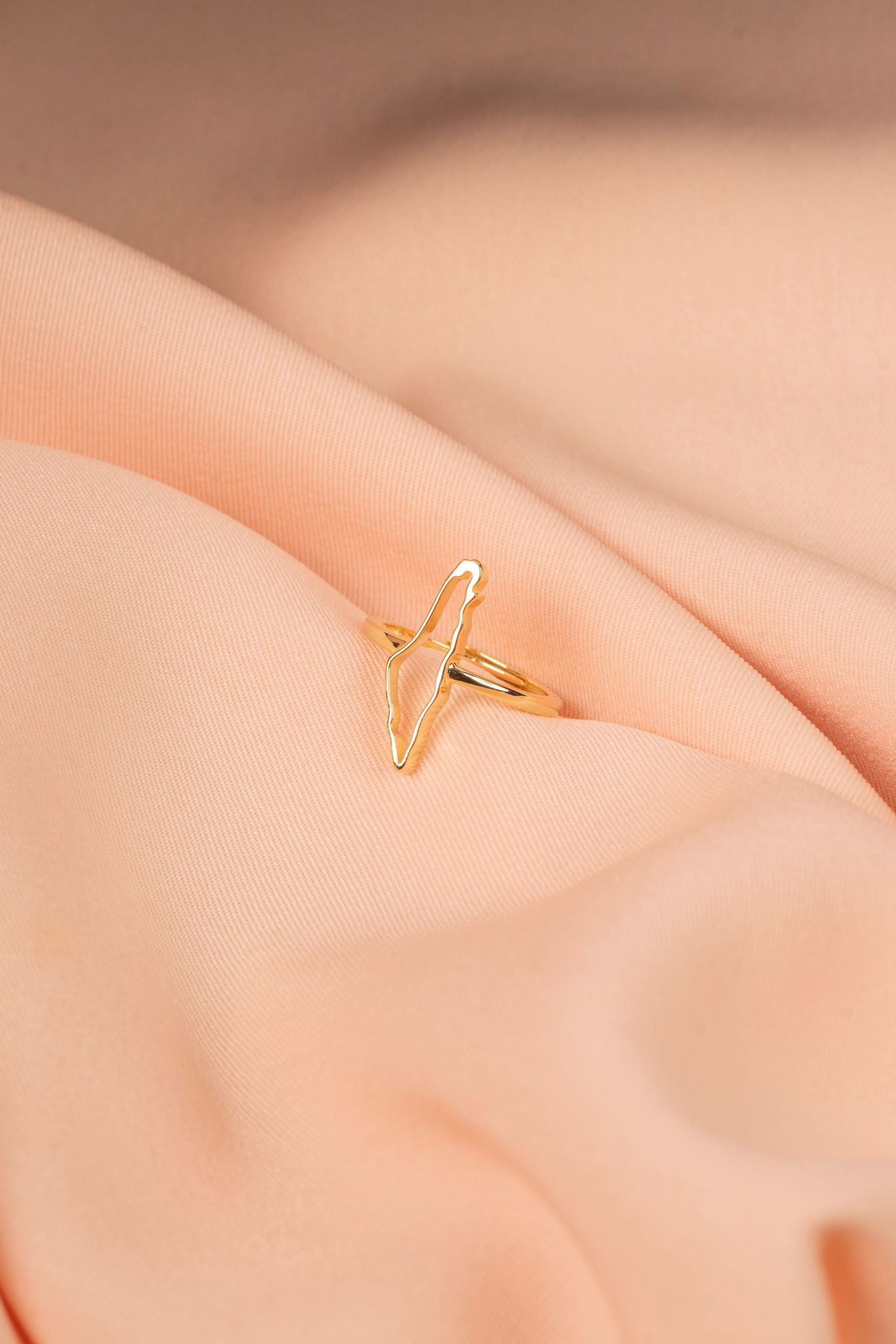 Palestine map frame ring