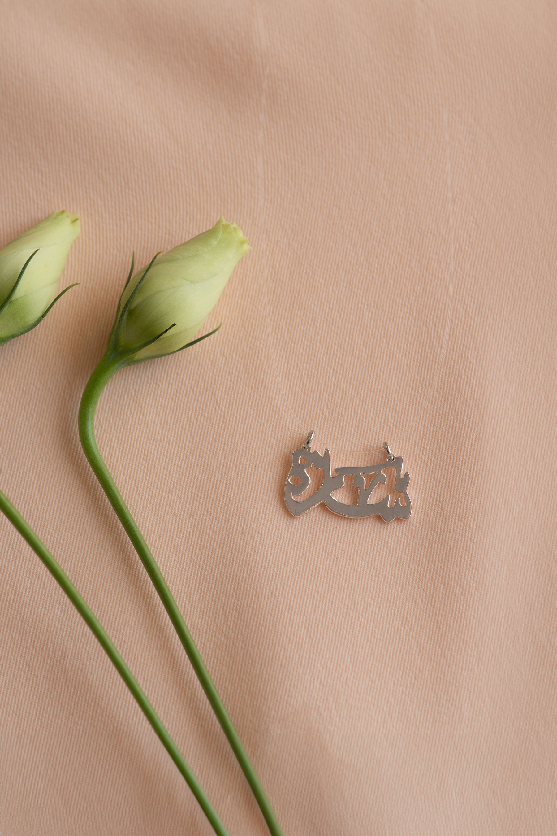 Custom name necklace with transparent chain