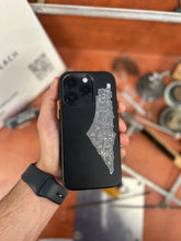 Palestine map with engraved "Palestine" letters in Arabic sticker