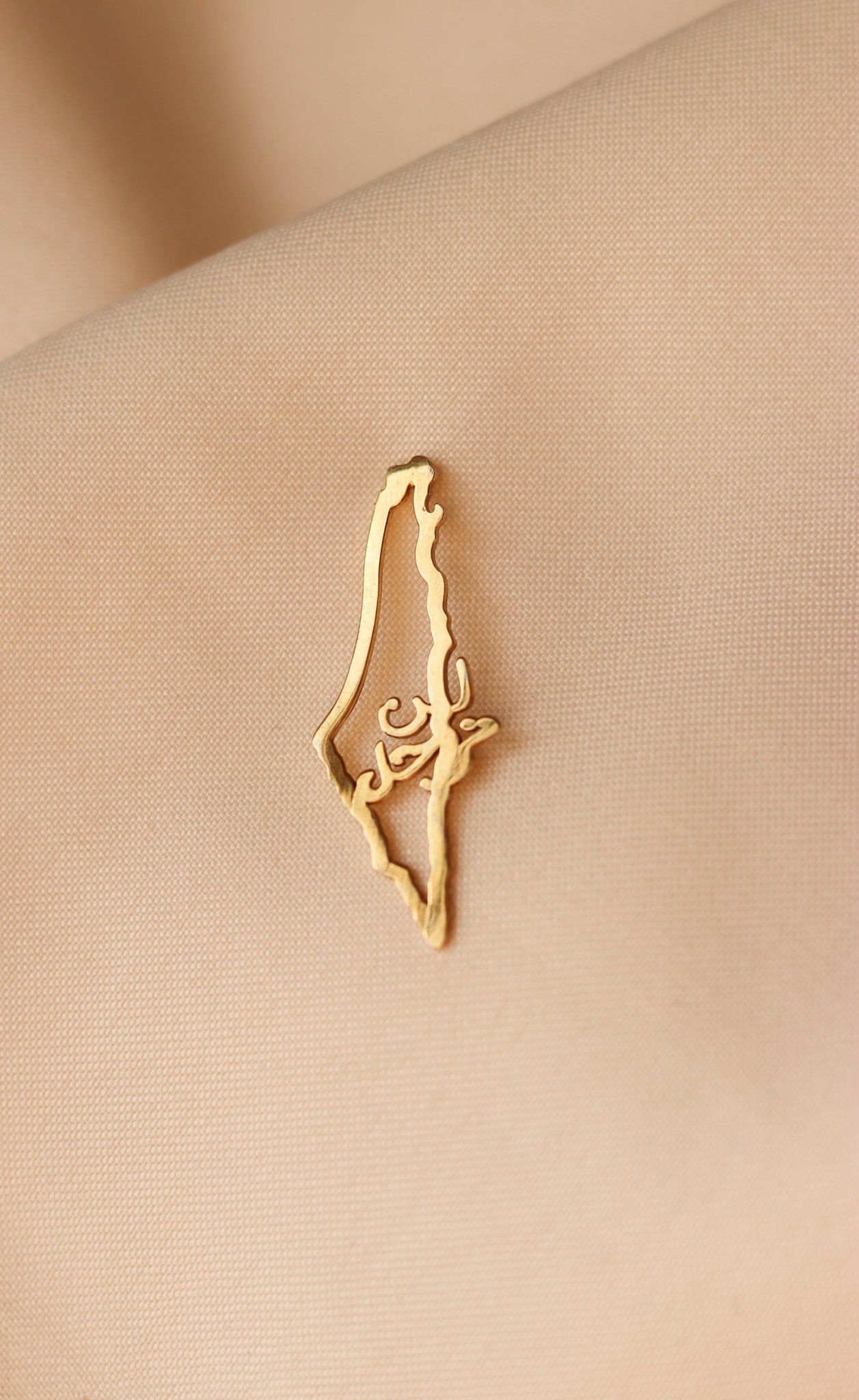 Palestinian map frame with لن نرحل written inside pin