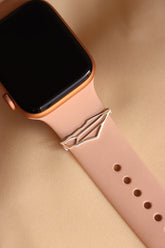 Palestine map frame with Palestinian flag shape inside Apple watch charm