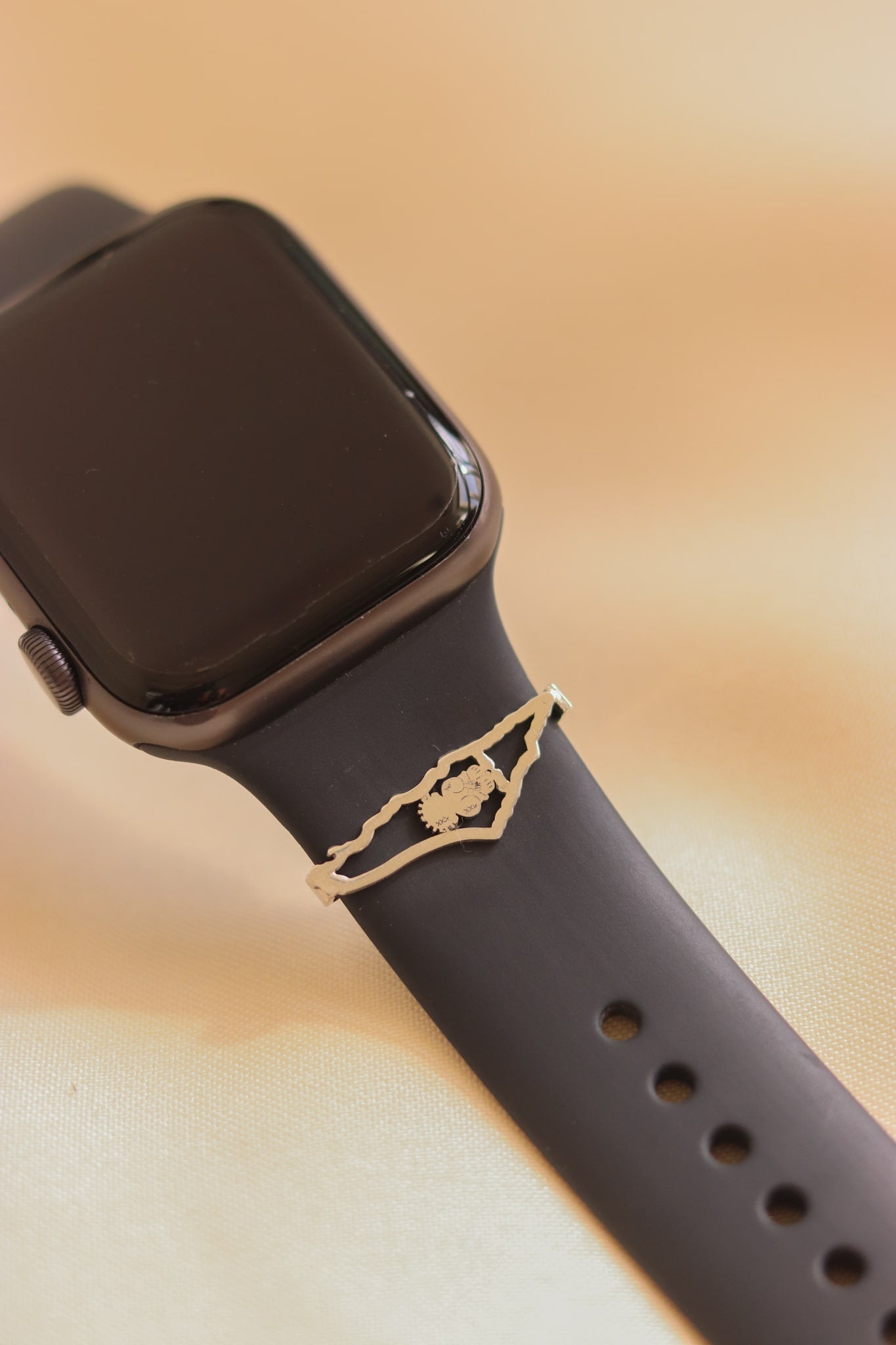 Palestine map frame with Handala inside Apple watch charm