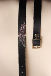 Palestine map with a prayer written inside leather bracelet