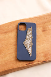 Palestine map with Palestinian famous poem engraved inside mirror sticker