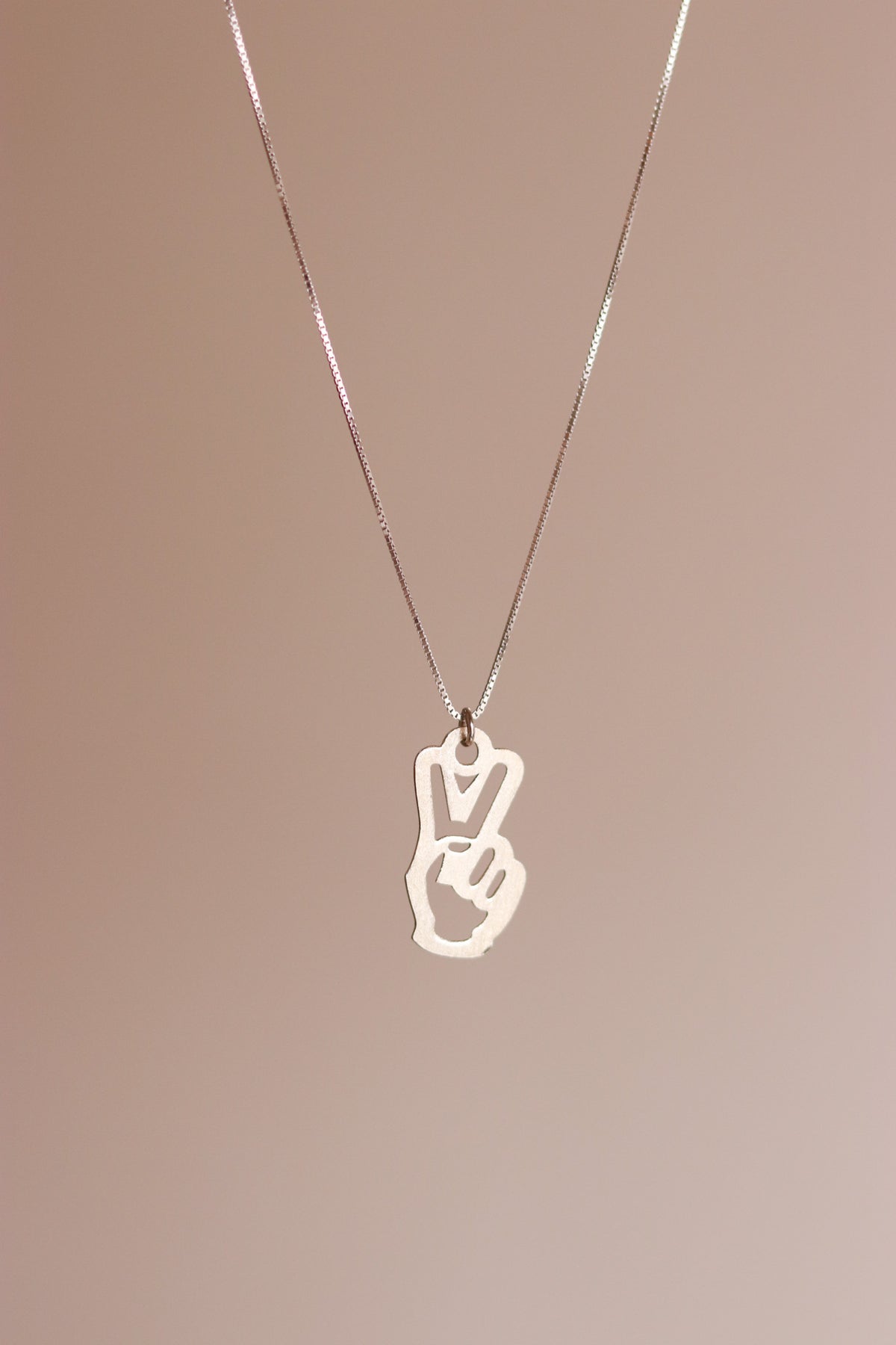 Peace sign car mirror chain with turquoise stone