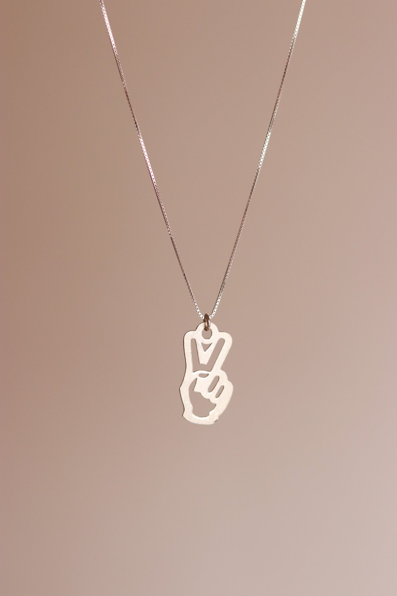 Peace sign car mirror chain with turquoise stone