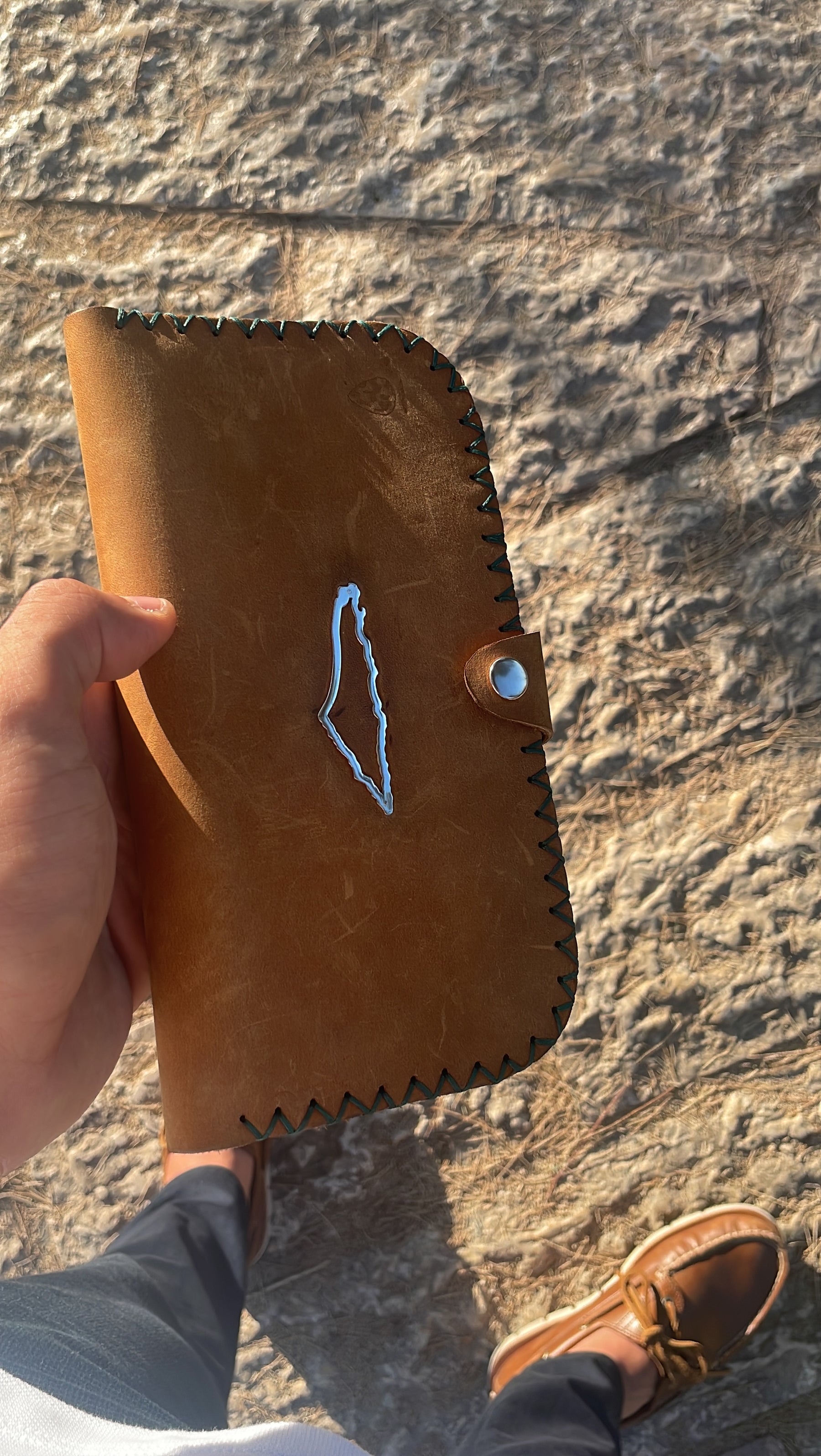 Palestine map frame leather hand purse