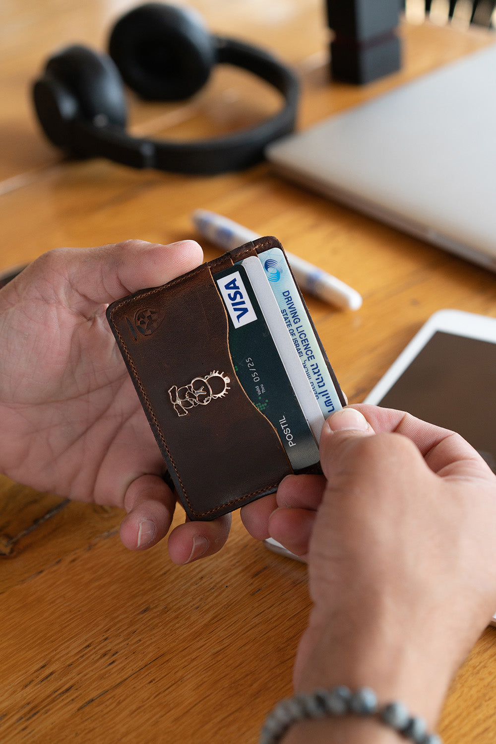 Handala Frame leather wallet