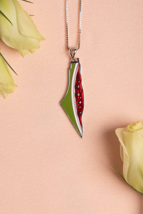 Palestine watermelon necklace