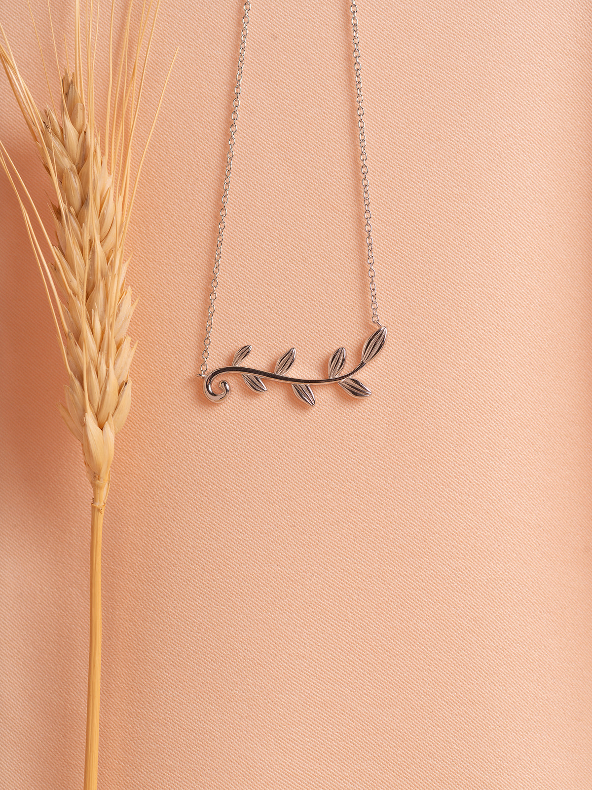 Olive branch necklace