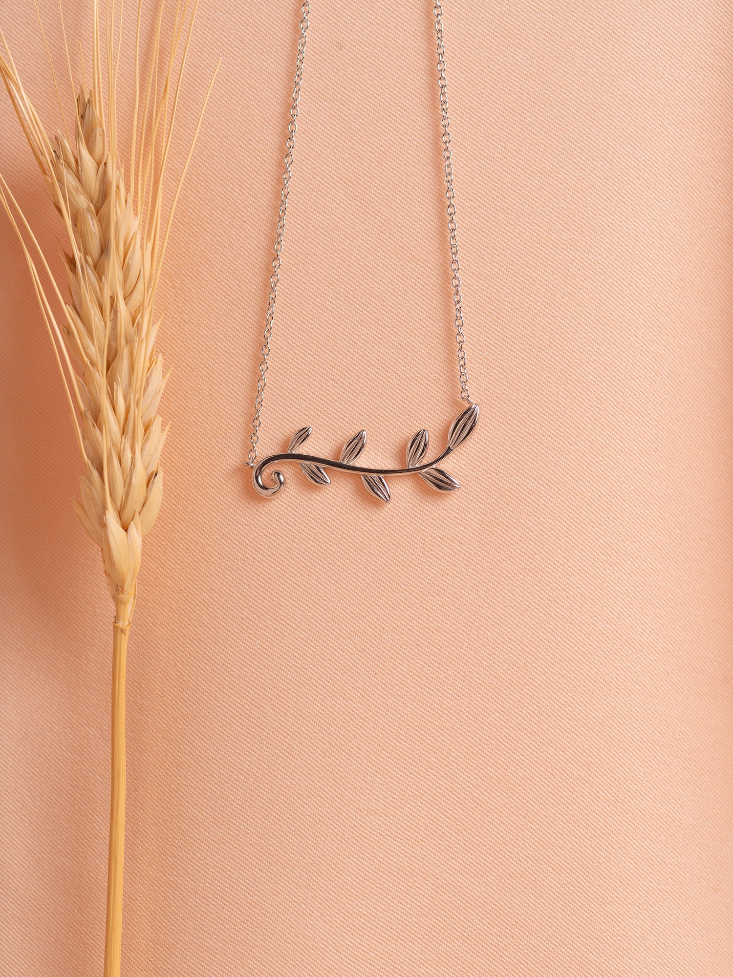 Olive branch necklace