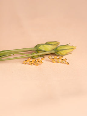 Olive branch stud earrings