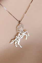 Horse with a verse from "سورة يوسف" necklace