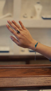 Palestine map frame with Umm al rashrash stone inside bracelet