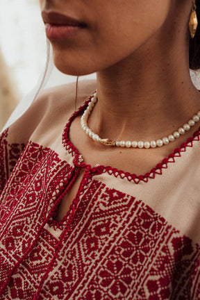 Large Olive beads with Pearls