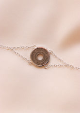 Palestinian coin 5 mil silver bracelet