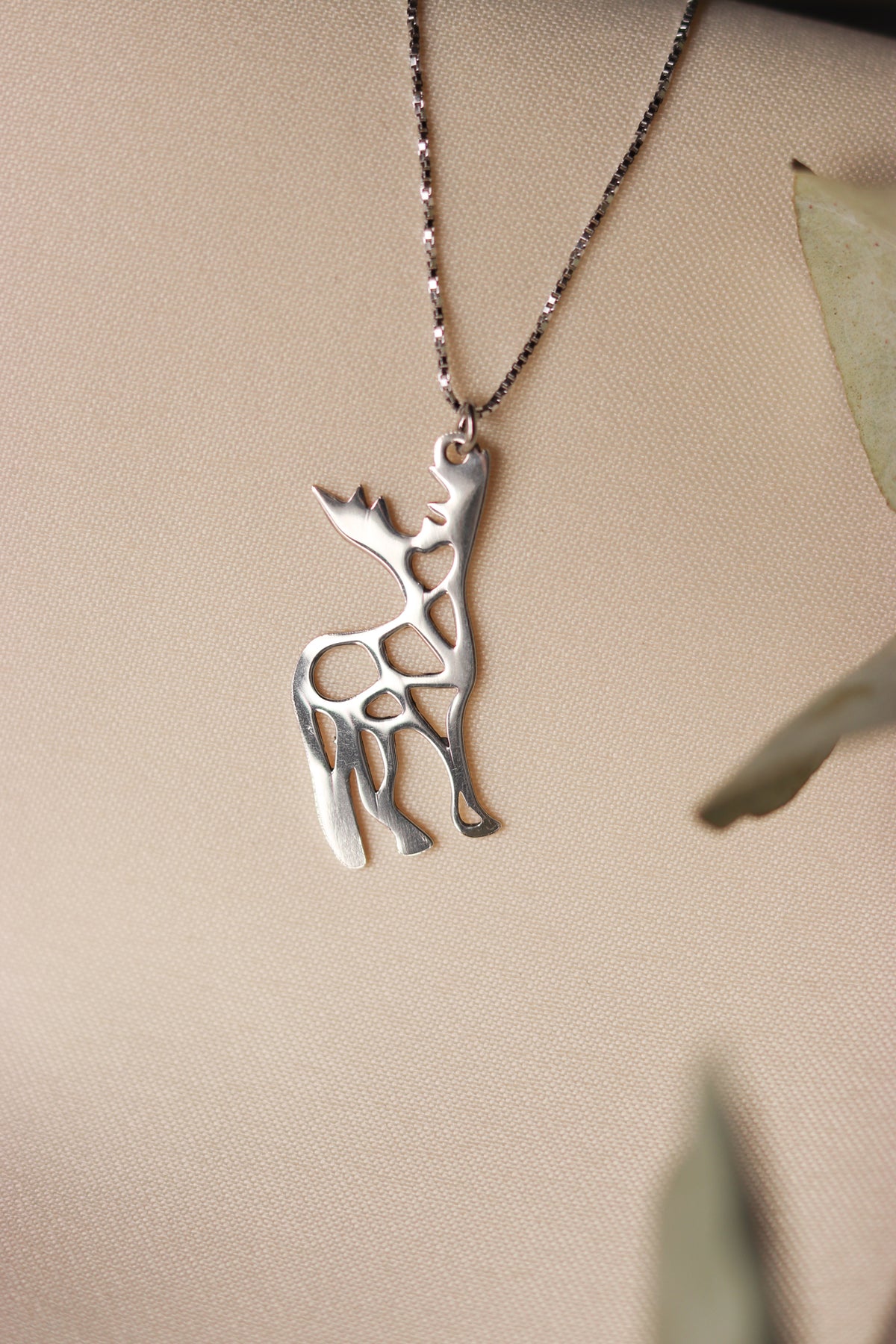 Christmas deer necklace