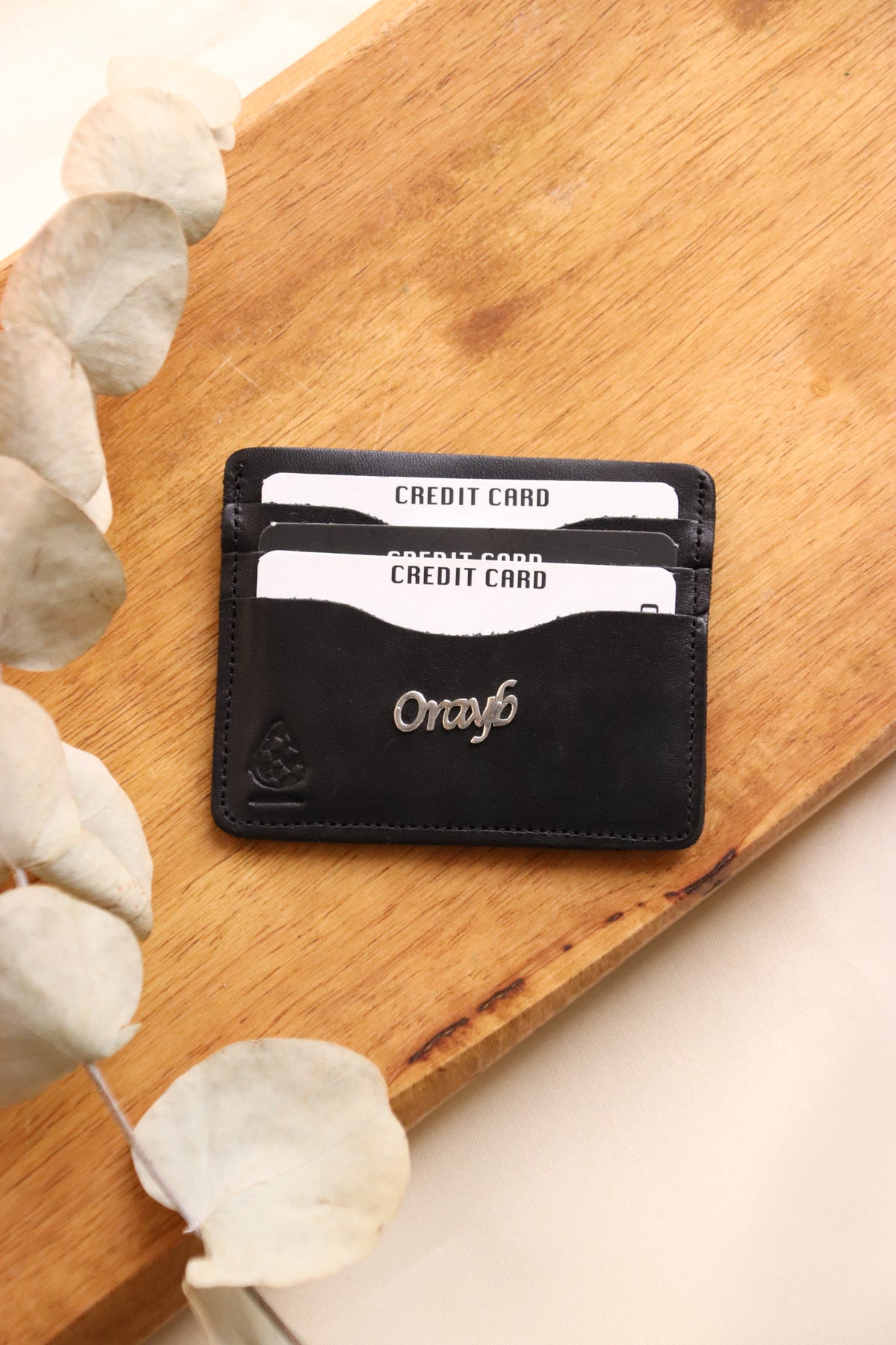 Custom English name leather wallet