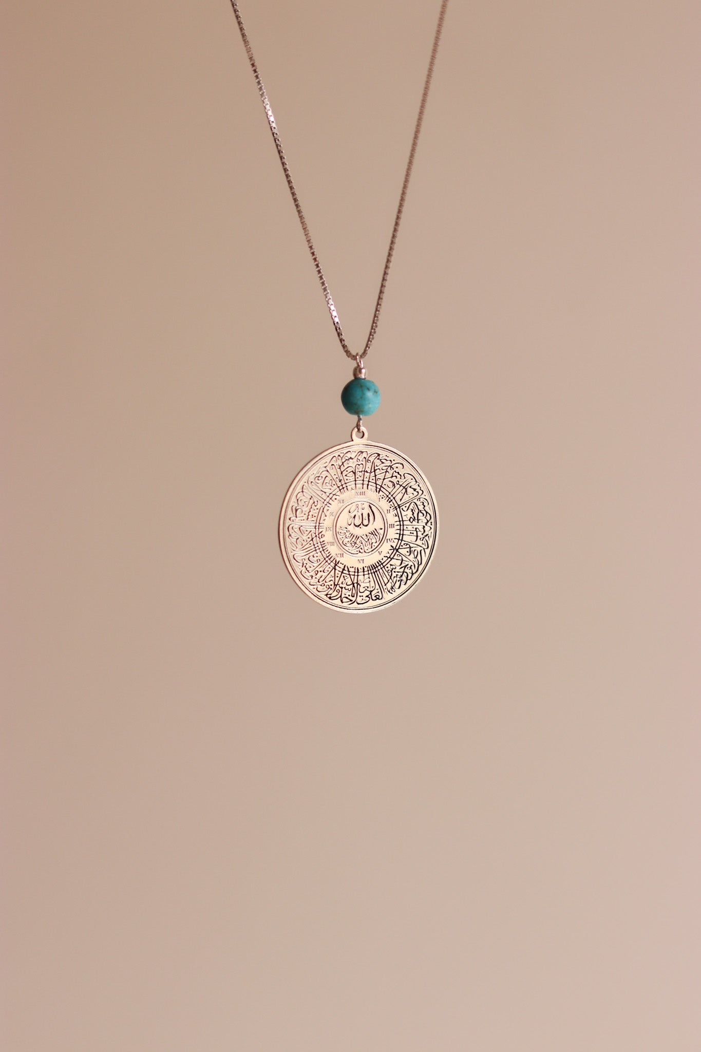 "Al-kursi " verse car mirror / Necklace with turquoise stone