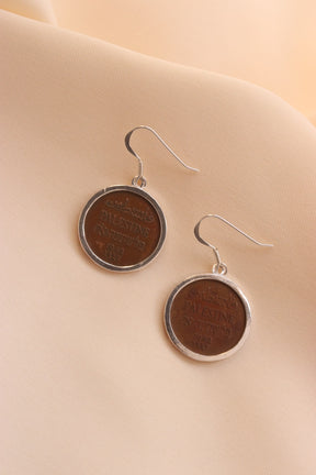 Palestinian coin 1 mil earrings